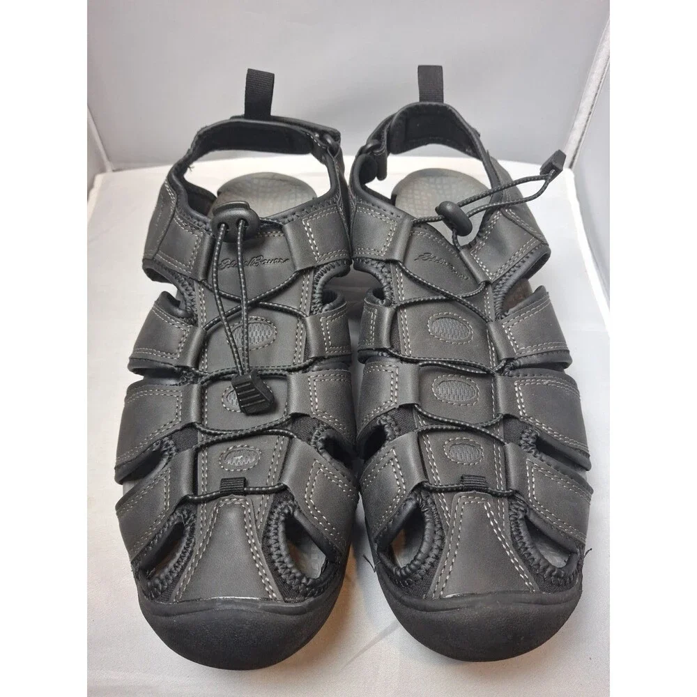 EDDIE BAUER Men's Fisherman Strappy Sport Sandals Black Size 12